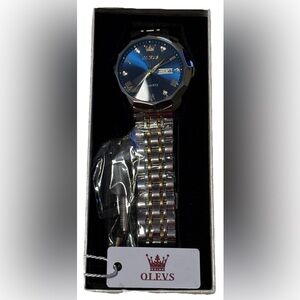 OLEVS Men's Stainless Steel Watch, Big Face